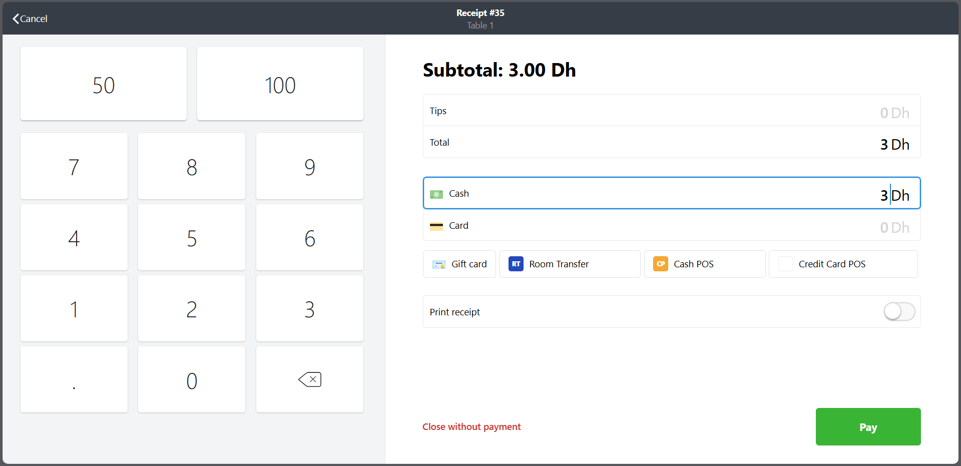 Sync POS Orders with Hotel PMS