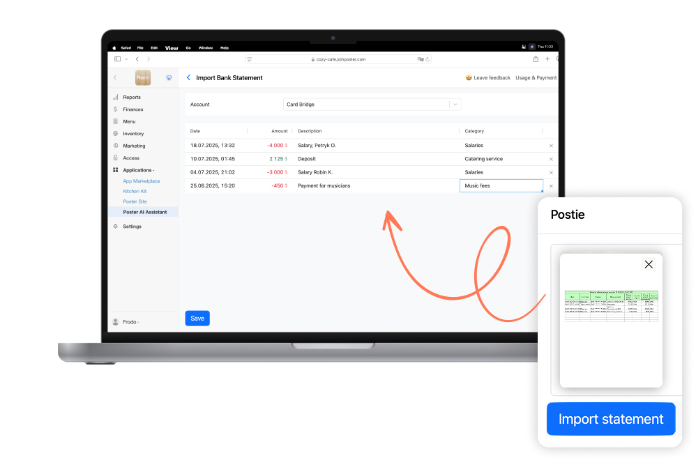 Add supplies & payments 5× faster