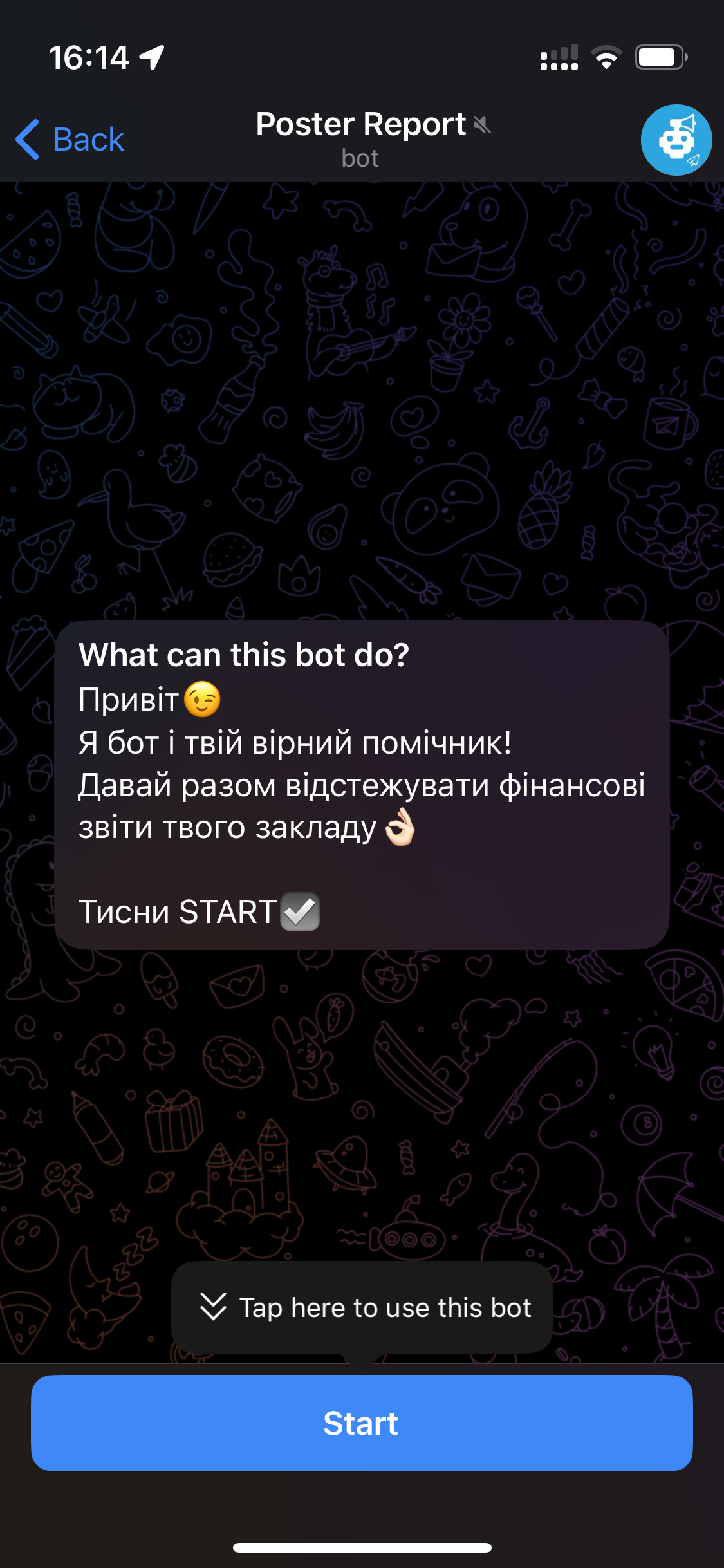 Краткий финансовый отчёт заведения