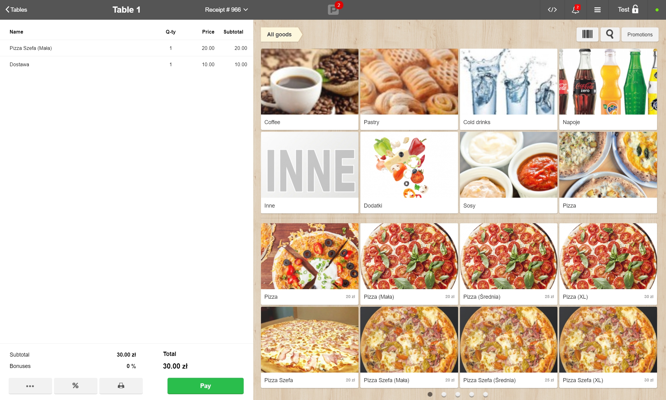 Online food order system