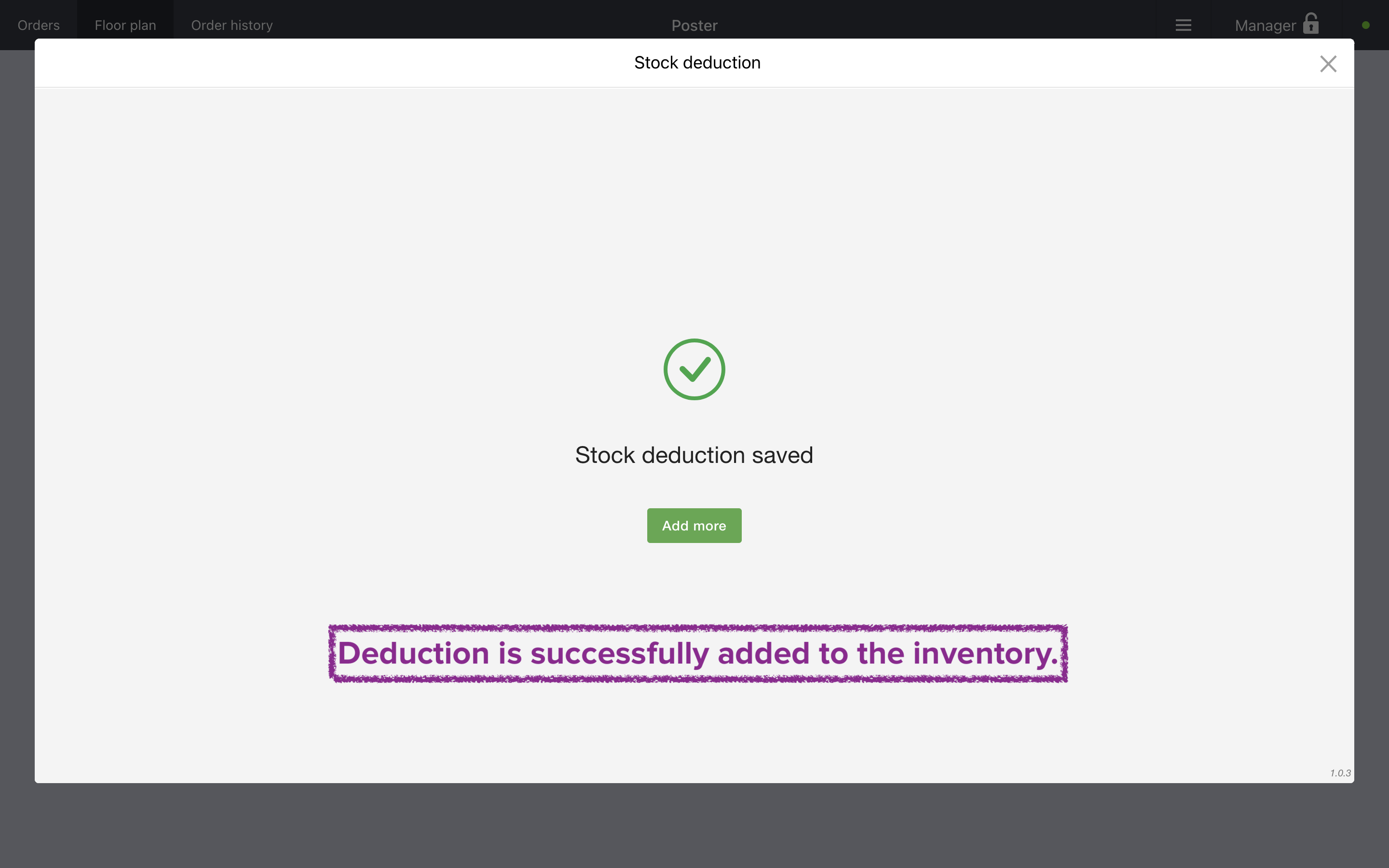 Deduct items from the inventory directly on POS